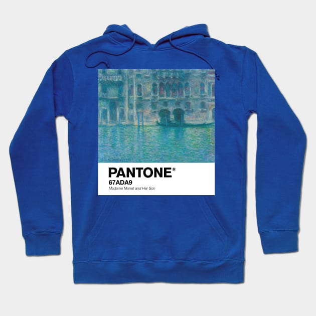 PANTONE MONET - PANTONE Palazzo da Mula, Venice (1908) by Claude Monet Landscape Hoodie by theartistmusician